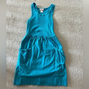 Mossimo supply Co blue tank dress with pockets size large